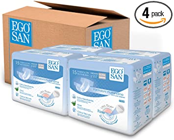 EGOSAN Ultra Incontinence Disposable Adult Diaper Brief Maximum Absorbency and Adjustable Tabs for Men and Women (Medium Case, 60-Count)