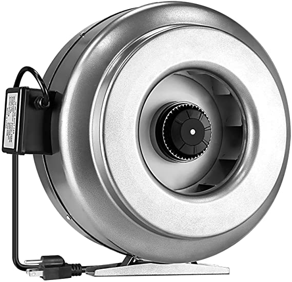iPower GLFANXINLINE12V2 12 Inch 1080 CFM Inline Duct HVAC Vent Blower Fan for Grow Tent, Silver