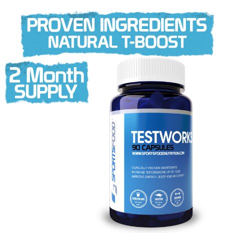 TestX 1000mg x 90 Capsules, Ingredients Proven in Clinical Trials to NATURALLY Boost Testosterone, Optimized Ratio Formulation, 1 Month Supply