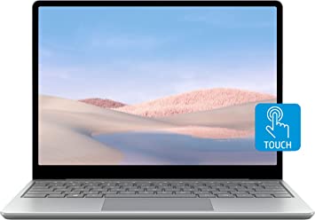 Microsoft Surface Laptop Go 12.4" Touchscreen, Intel Core i5-1035G1 Processor, 4 GB RAM, 256GB PCIe SSD, Up to 13Hr Battery Life, WiFi, Webcam, Windows 11 Pro, Platinum Silver