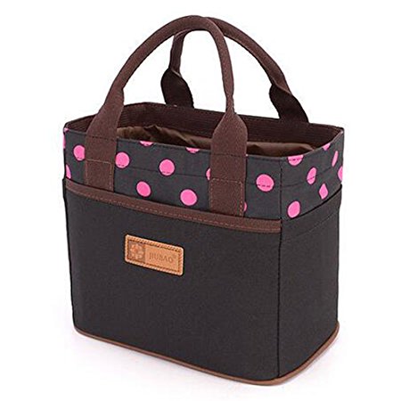 Muitifunction Canvas Bento Lunch Bag for Picnic Travel Tote Lunch Bag with Rope Belt Stylish