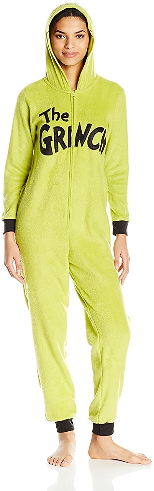 Dr.Seuss Women's Grinch Hoodie Union Suit