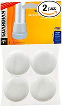 Medline Guardian Signature Walker Glide Caps 4 Each (Pack of 2)