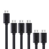 6-Pack CeeOne Premium Micro USB Cables in Assorted Lengths 1ft2 3ft3 6ft1 High Speed USB 20 A Male to Micro B Sync and Charge Cables