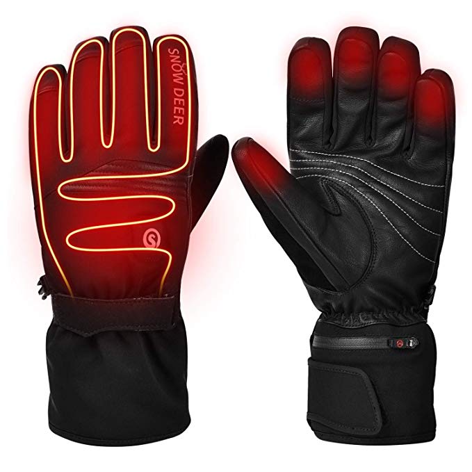 2019 Upgraded Heated Gloves,Motorcycle Gloves 7.4V 2200MAH Electric Rechargable Battery Gloves for Men Women,Winter Riding Cycling Hunting Fishing Ski Warm Insulated Mitten Glove Hand Warmer Arthritis