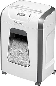 Fellowes FS-12C - Trituradora de Papel, Corte en partículas, destruye hasta 12 Hojas, destructora de Papel Uso Personal, Papelera 19L, Nivel de Seguridad DIN-P4, Exclusiva de Amazon