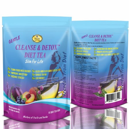 Slim for Life Diet Tea for Weight Loss, Body Cleansing, Detoxifying, Bloating and Gluten Cravings Reducing. Safe and Gentle. Delicious Tasting - Exclusive Time Proven Formula.
