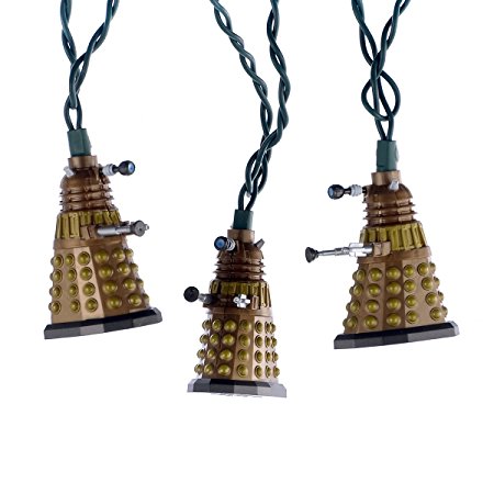Kurt Adler 10-Light Doctor Who Bronze Dalek Light Set