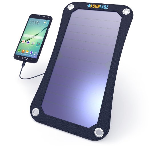 SunLabz Portable Solar Charger 7w Ultra-Efficient Solar Panels