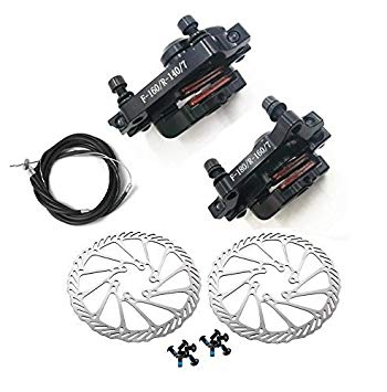BlueSunshine MTB BB7 Mechanical Disc Brake Front and Rear 160mm whit Bolts and Cable