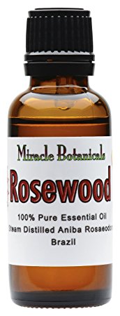 Miracle Botanicals Rosewood Essential Oil - 100% Pure Aniba Rosaeodora - 10ml or 30ml Sizes - Therapeutic Grade - 30ml