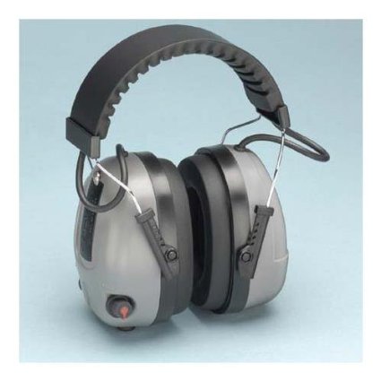 Elvex COM-655 Electronic Non-Foldable Ear Muffs with Impulse Filter & 3.5mm Audio Input Jack, 25 dB NRR, Weight: 12.8 oz.