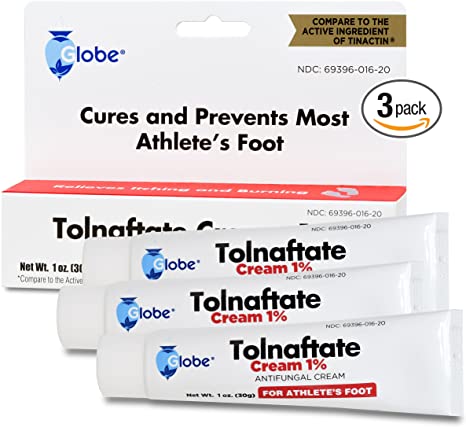 [3-Pack] Tolnaftate Cream USP 1% Antifungal Compare to Tinactin Total 3 OZ.