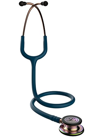 3M Littmann Classic III Stethoscope, Rainbow Chestpiece, Caribbean Blue Tube, 27 inch, 5807