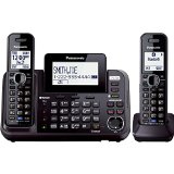 Panasonic KX-TG9542B Link2Cell Bluetooth Enabled 2-Line Phone with Answering Machine and 2 Cordless Handset