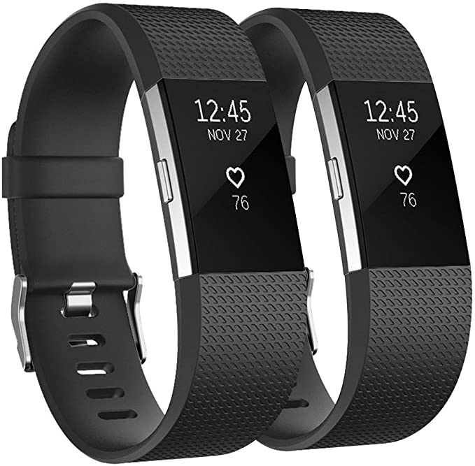 Vancle Sport Bands Compatible with Fitbit Charge 2 Bands, Adjustable Replacement Strap Wristband for Fitbit Charge 2 Smartwatch Heart Rate Fitness Wristband Small Large