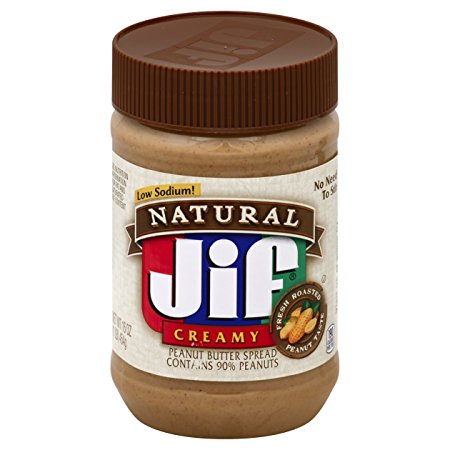 JIF Natural Creamy Peanut Butter, 16 oz