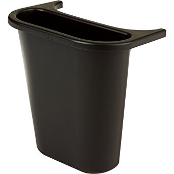 Rubbermaid Commercial 295073BLA Saddle Basket Recycling Bin, Rectangular, Black, 7 1/4"W x 10 3/5"D x 11 1/2"H