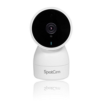 Aposonic SpotCam HD Eva 720P Wireless Video Monitoring PTZ Camera with Free 24-Hour Cloud Continuous Recording (White)