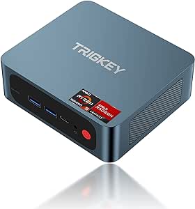 Mini PC Ryzen 5 5560U(6C/12T,Up to 4.0GHz), 16G RAM 500G SSD, TRIGKEY Speed S5 Mini Computer,Support DP HDMI Type-C/Triple-Screen 4K Output/WiFi6/BT5.2, Office/Home