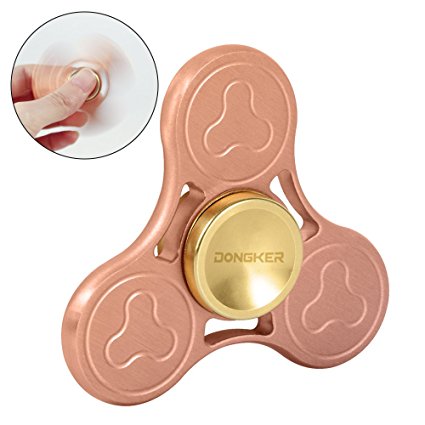 Hand Spinner Fidget Toy EDC for Kids/Adults, 3-5 Min Spin, Dustproof Design, Polished Copper Brass Material, Great for Killing Time/ADHD/Stress/Anxiety/Smoking Cessation
