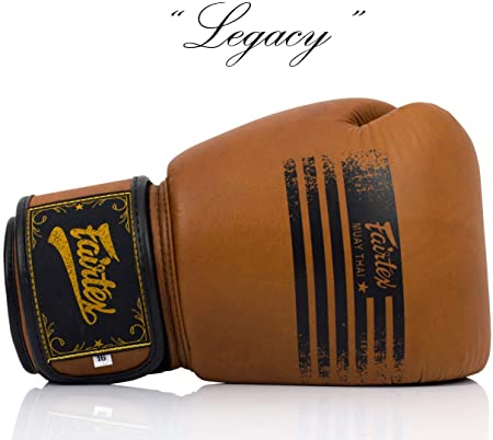 Fairtex New Genuine Legacy Boxing Gloves Genuine Leather Retro Classic Brown