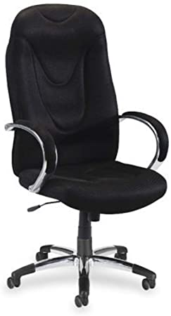 Lorell Hi-Back Executive Chair, 30-1/2 by 25-1/2 by 47-Inch to 50-1/2-Inch, Black