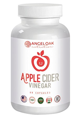 Extra Strength Apple Cider Vinegar Pills – Made from Pure, Raw, Organic ACV - 600mg Capsules for All Natural Weight Loss, Digestion, Detox and Cleanse – 60 Pill Supply – Non GMO, Vegan Supplements