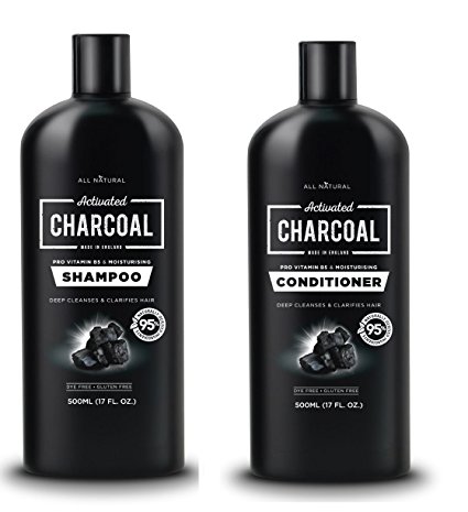 All Natural Activated Charcoal Shampoo 500ml & Conditioner 500ml Set