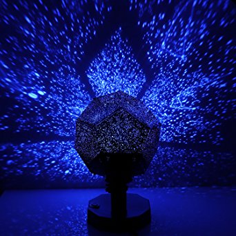 MinGz DIY Star Projector Night Light，Color Changing Aurora Night Light Projection, 3 Bulbs USB Cable for Baby Kids Nursery Bedroom Living Room