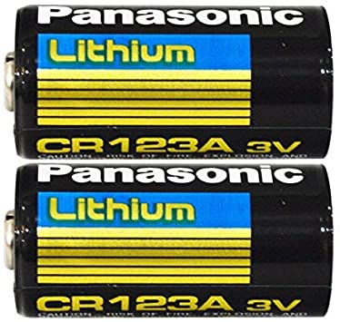 Panasonic CR123A 3V Long Lasting Lithium Batteries - 2 Pack