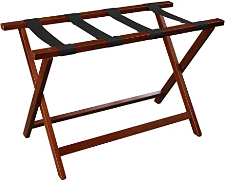 Casual Home Extra Wide Luggage Rack, 29.75"W x 15"D x 19.25"H, Walnut