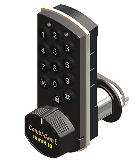 Combi-Cam E, 7910-K10, Electronic Cabinet Lock, Black Finish