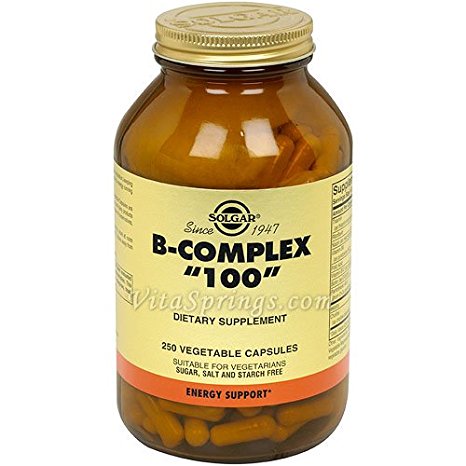 Solgar Formula Vitamin B-Complex "100" Vegetable Capsules - 250 Vegicaps