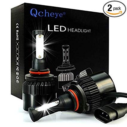 LED Headlight Bulbs All-in-One Conversion Kit - 9012 HIR2 8000Lm 6000K Cool White 2Pcs with Super Bright - 2 Year Warranty