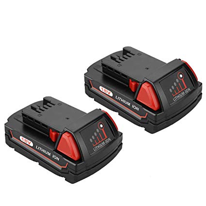 ANTRobut Replacement 2Pack 2500mAh 48-11-1820 Milwaukee 18V Lithium Battery for Milwaukee 18volt XC Battery 48-11-1811 48-11-1815 48-11-1820 Milwaukee 18 Volt Batteries