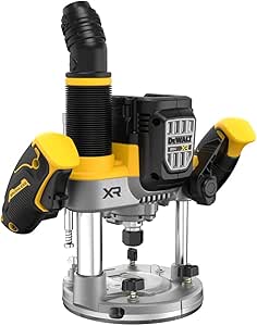 DEWALT 20V MAX XR 2-1/4 HP PLUNGE ROUTER, Variable Speed with Perform & Protect Technology (DCW620B)