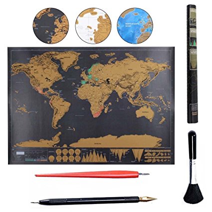 Scratch off World Map Osup Personalised World Map Adventure Scratch World Map Travel Gift Scratch off Places You've Travelled