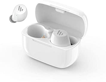 Edifier TWS1 True Wireless Earbuds with Microphone, Up to 32 Hour Battery Life, Noise Reduction, Bluetooth, IPX5 Splash & Sweatproof, Touch Control, Ideal for Calls, Music, Work, Gym Earphones (White)