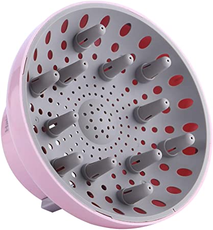 Hairizone Universal Hair Diffuser Adaptable for Blow Dryers with D-1.7-Inch to 2.6-Inch for Curly or Wavy Hair, Pink