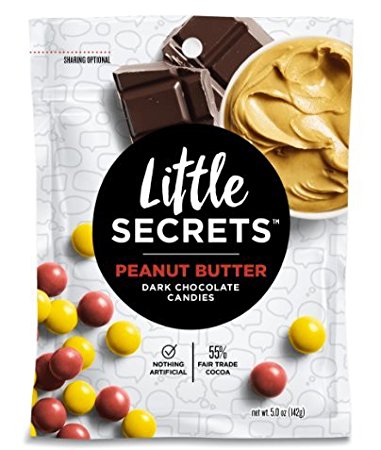 Little Secrets All Natural Fair Trade Gourmet Chocolate Candy - Peanut Butter Candies {5 oz., 1 Count} - The World's Most Unbelievably Delicious Chocolate Candies