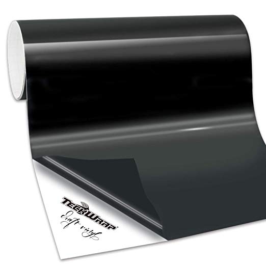 TECKWRAP Permanent Adhesive Vinyl for Craft, 1ftx6ft, Gloss Black