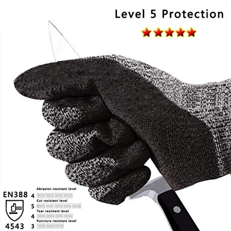 Cut Resistant Gloves Anti-Slip High Performance Level 5 Protection Safety Kitchen Outdoor Yard Work Auto Repair Flexible Breathable Cool Stretchy Work Gloves