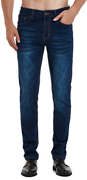 NITAGUT Slim Fit Jeans, Men's Younger-Looking Fashionable Colorful Super Comfy Stretch Skinny Fit Denim Jeans
