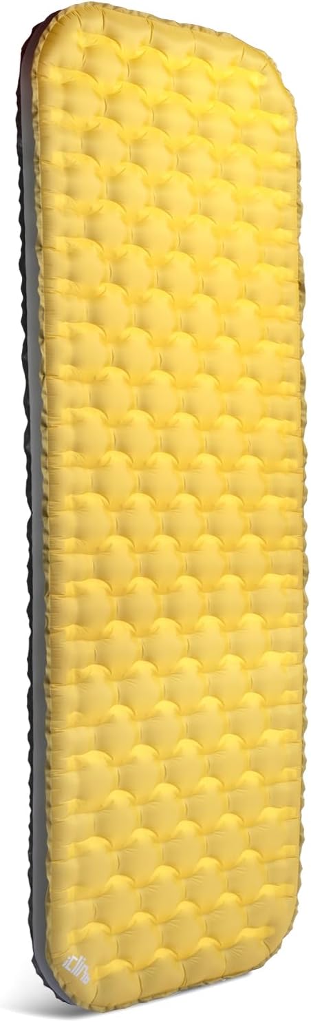 iClimb Stable Comfortable Air Sleeping Pad Ultralight Compact for Adults Camping Backpacking (Rectangular)