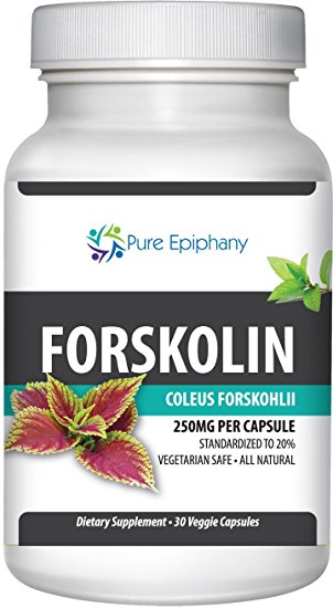 Forskolin 250mg - 30 Day Supply Forskohlii Coleus Root Extract Standardized to 20% - Money Back Guarantee! - Oz for Oz Pure Gold for Weight Loss, Fat Loss, and Fat Burner Benefits - More Effective than 125 mg 10 Percent Dosage Forskoline Supplements!