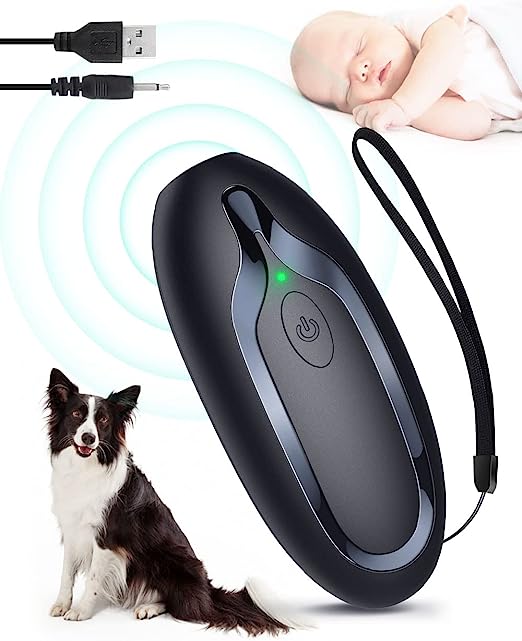 Anti Barking Device, Handheld Stop Dog Barking Device, Rechargeable Dog Training Aid Anti Bark Tool with 16.4ft Effective Range, Safe Mini Dog Barking Deterrent Devices for Small Large Dogs Outdoor