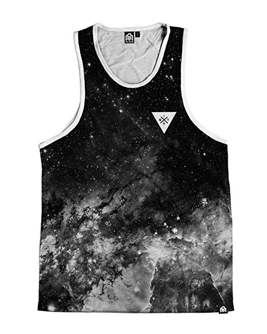 INTO THE AM Men's Vibrant All Over Print Sleeveless Tank Top Shirts
