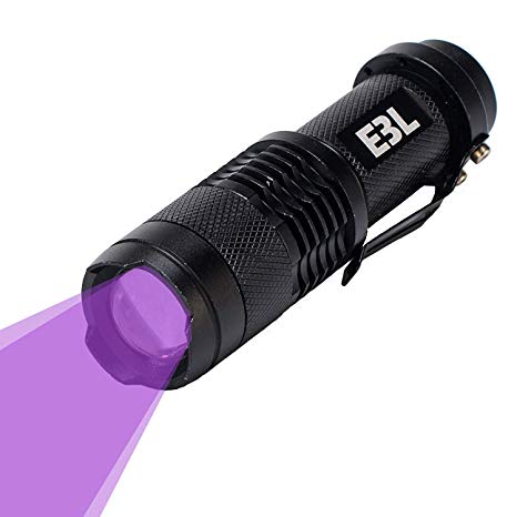 3W UV Black Light LED Flashlight 395nm Wavelength Fluorescent Ultraviolet Pet Urine Stain Detector