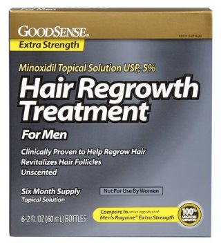 GoodSense Minoxidil Topical Solution 5% Hair Regrowth Treatment, 12 Fluid Ounce